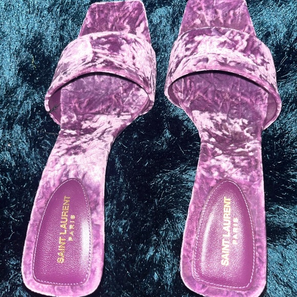 Saint Laurent Baliqua Stiletto Slide Sandals Size 39.5 - Picture 4 of 5